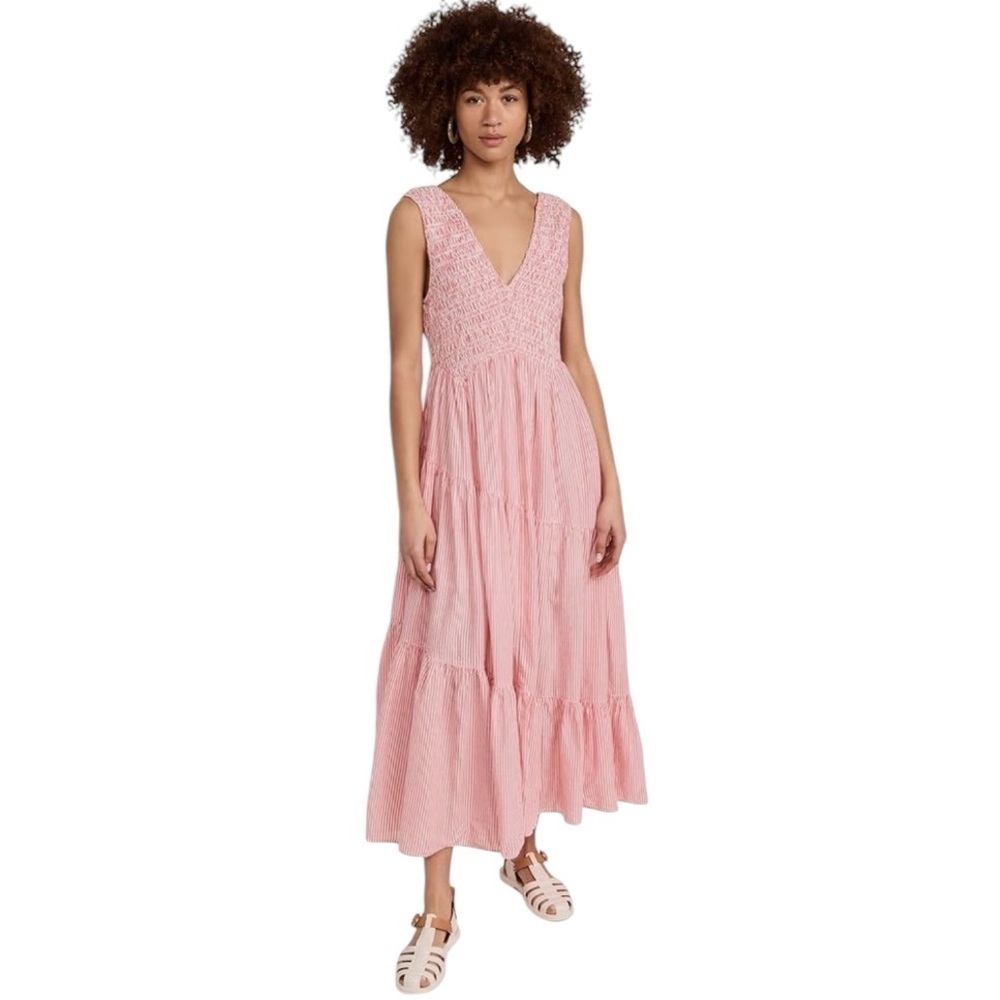 Free People - Juno Maxi Candy Stripper Sleeveless Dress Sz S